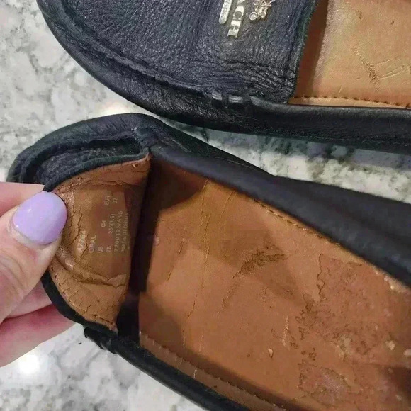 VINTAGE COACH BLACK PENNY LOAFERS FLATS SHOES PREPPY "OPAL" SZ 7 B - Picture 6 of 6